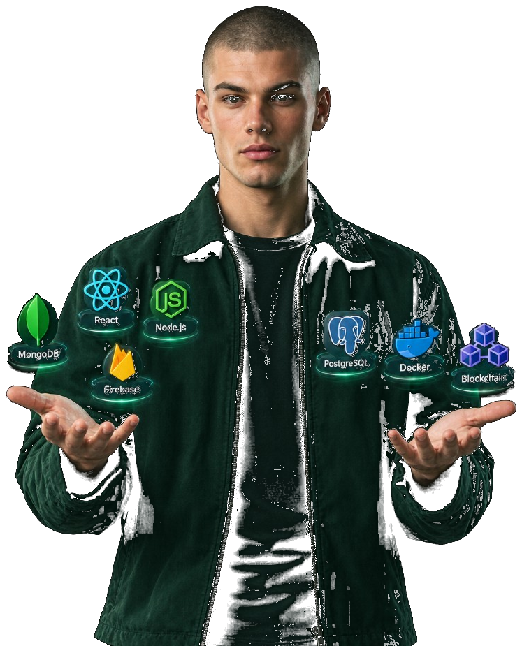 Golfunctions engineer with core stack — MongoDB, React, Node.js, Firebase, PostgreSQL, Docker